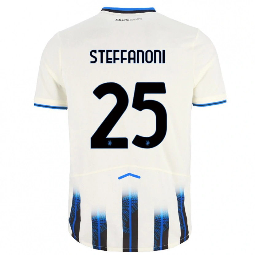 Danxen Kinder Federico Steffanoni #25 Weiß Blau Auswärtstrikot Trikot 2025/26 T-Shirt
