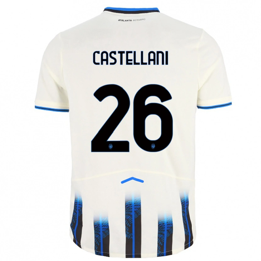Danxen Kinder Eleonora Castellani #26 Weiß Blau Auswärtstrikot Trikot 2025/26 T-Shirt