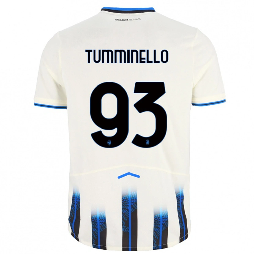 Danxen Kinder Marco Tumminello #93 Weiß Blau Auswärtstrikot Trikot 2025/26 T-Shirt