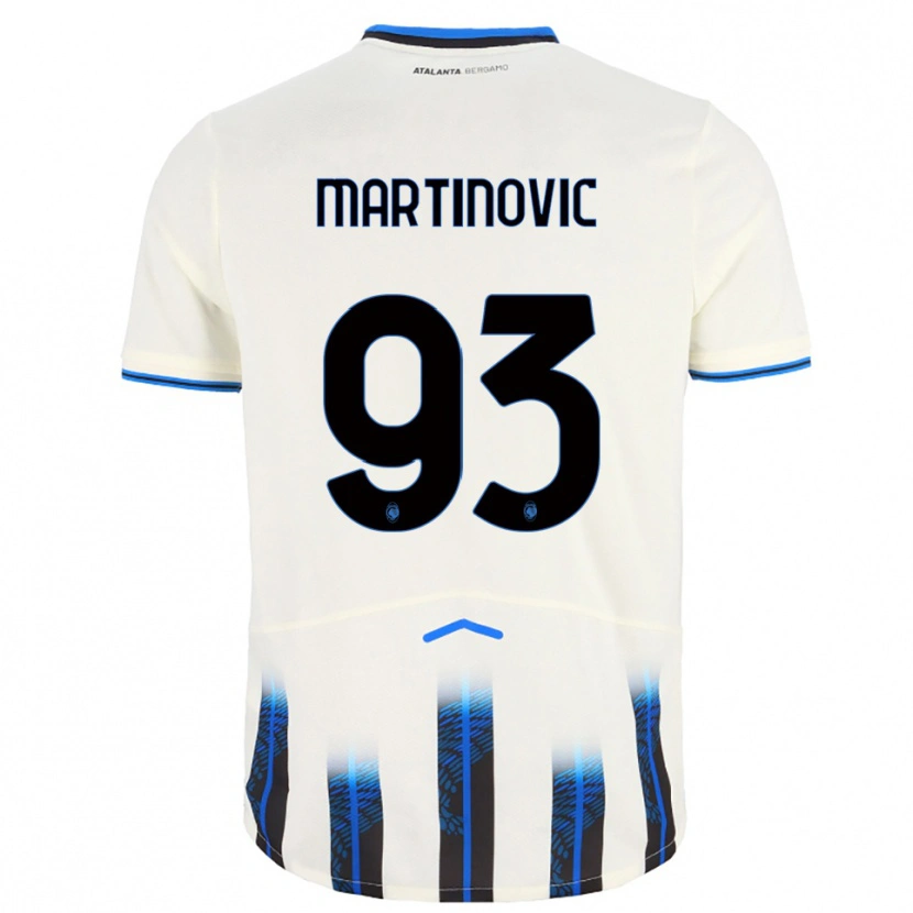 Danxen Kinder Melania Martinovic #93 Weiß Blau Auswärtstrikot Trikot 2025/26 T-Shirt