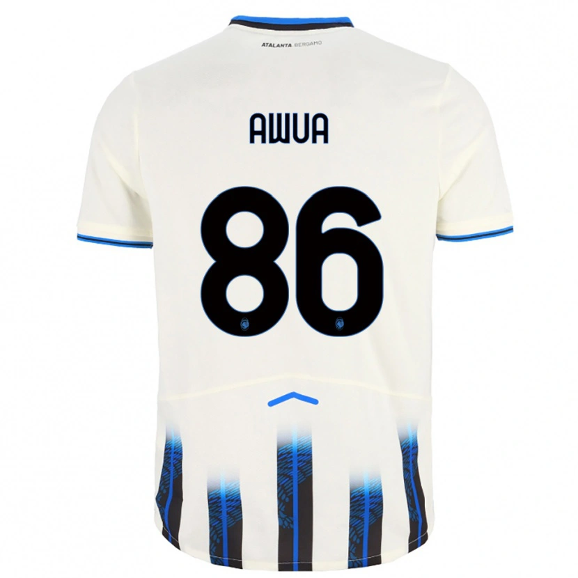 Danxen Kinder Theophilus Awua #86 Weiß Blau Auswärtstrikot Trikot 2025/26 T-Shirt