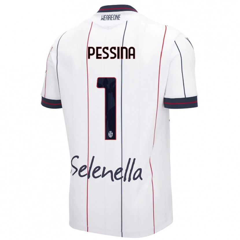 Danxen Kinder Massimo Pessina #1 Weiß Königsblau Auswärtstrikot Trikot 2025/26 T-Shirt