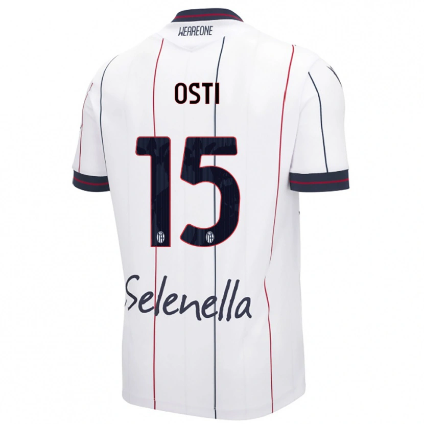 Danxen Kinder Gabriele Osti #15 Weiß Königsblau Auswärtstrikot Trikot 2025/26 T-Shirt