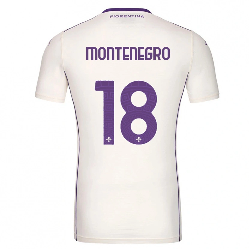Danxen Kinder Luca Montenegro #18 Weiß Lila Rot Auswärtstrikot Trikot 2025/26 T-Shirt