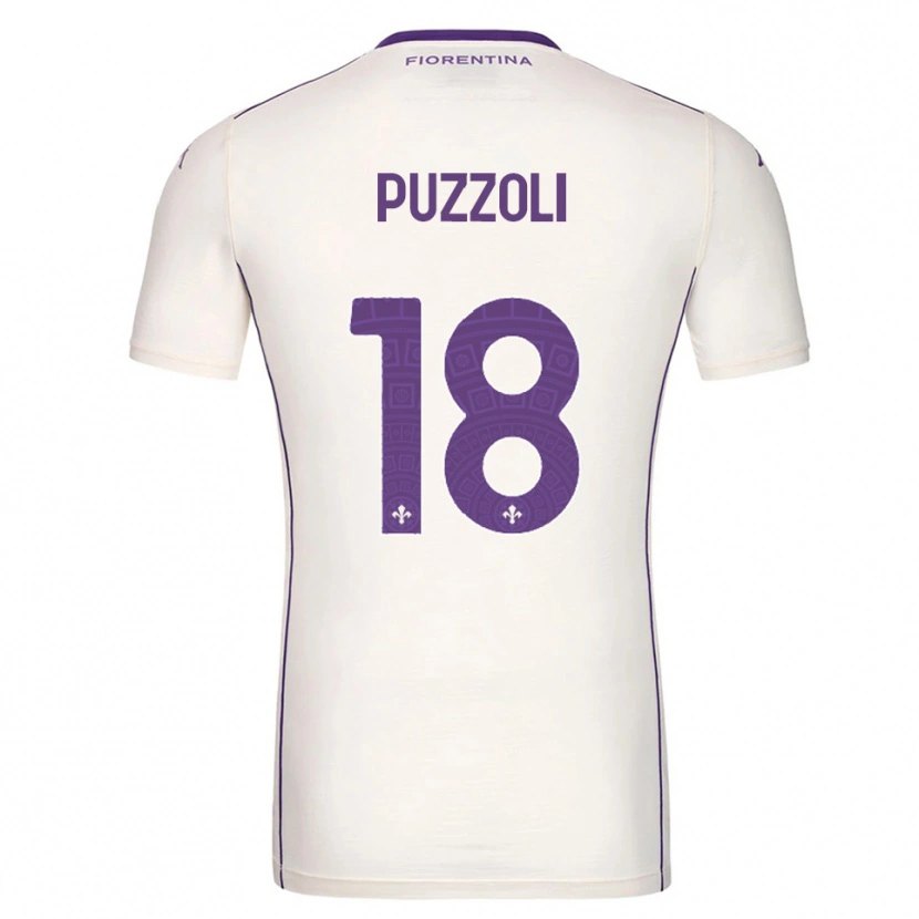 Danxen Kinder Giorgio Puzzoli #18 Weiß Lila Rot Auswärtstrikot Trikot 2025/26 T-Shirt