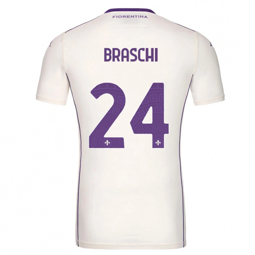 Danxen Kinder Riccardo Braschi #24 Weiß Lila Rot Auswärtstrikot Trikot 2025/26 T-Shirt