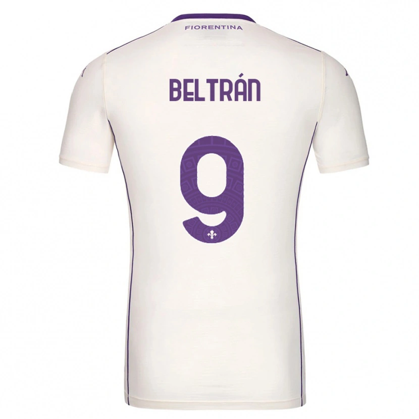 Danxen Kinder Lucas Beltrán #9 Weiß Lila Rot Auswärtstrikot Trikot 2025/26 T-Shirt