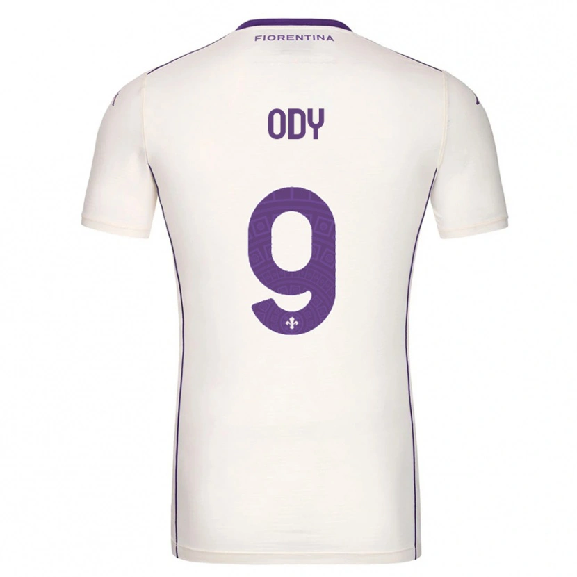 Danxen Kinder Edwin Ody #9 Weiß Lila Rot Auswärtstrikot Trikot 2025/26 T-Shirt