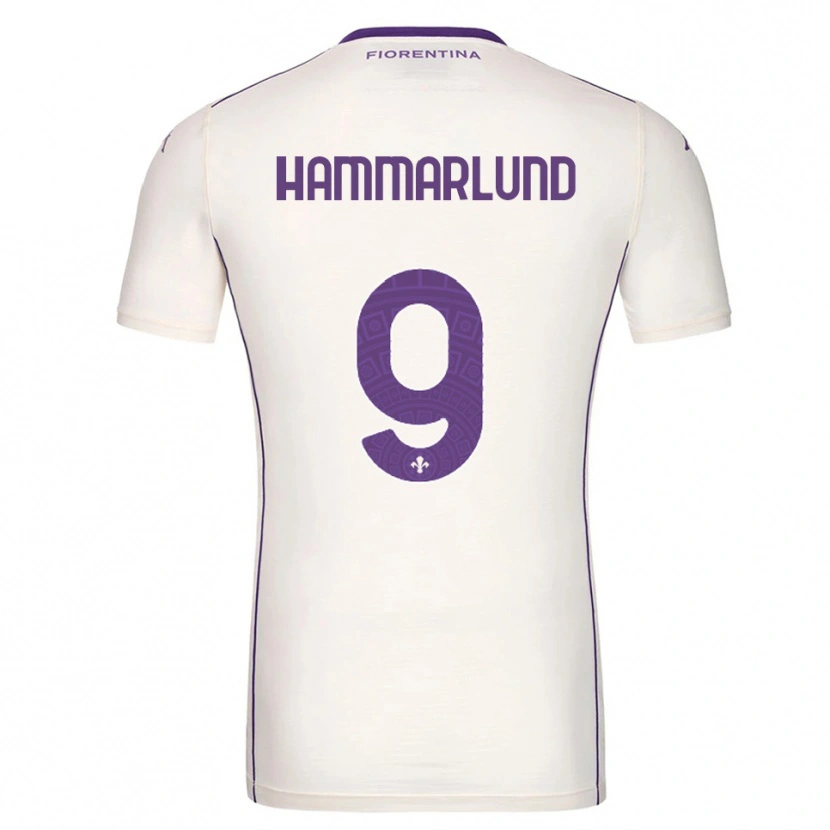 Danxen Kinder Pauline Hammarlund #9 Weiß Lila Rot Auswärtstrikot Trikot 2025/26 T-Shirt