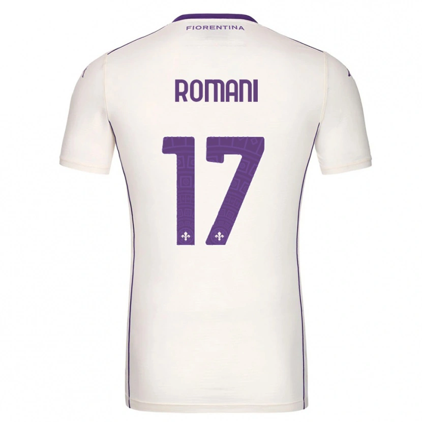 Danxen Kinder Lorenzo Romani #17 Weiß Lila Rot Auswärtstrikot Trikot 2025/26 T-Shirt
