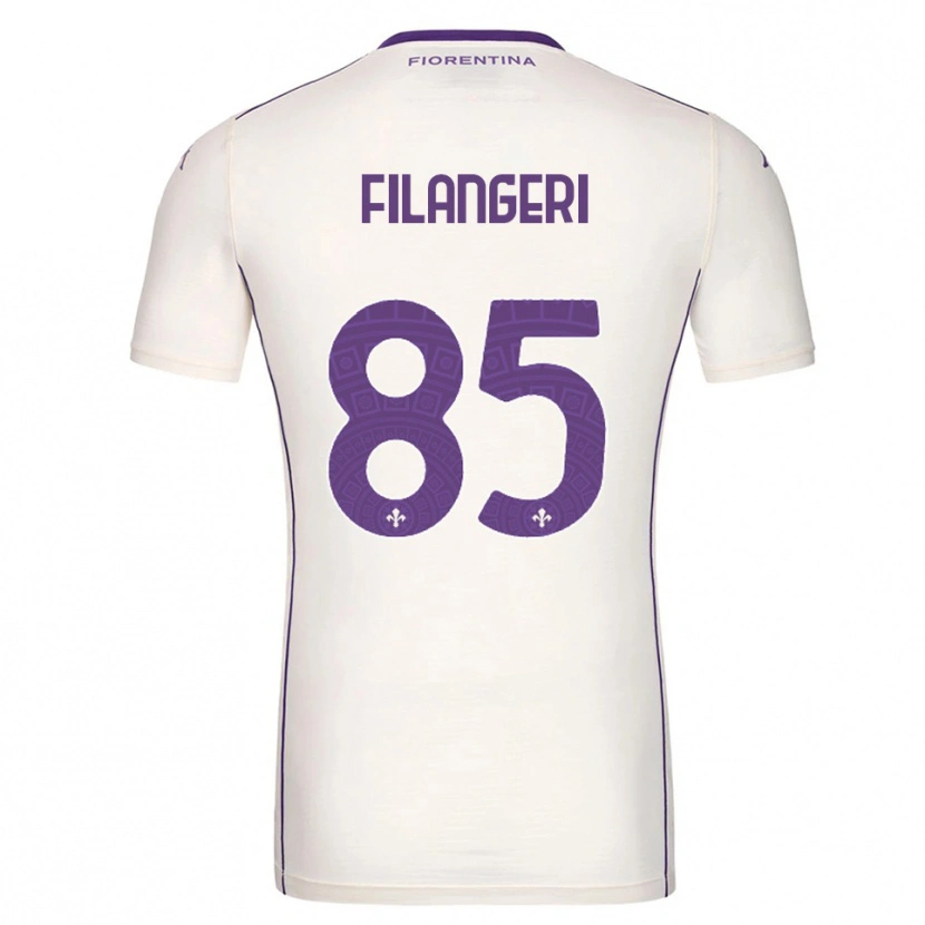 Danxen Kinder Maria Luisa Filangeri #85 Weiß Lila Rot Auswärtstrikot Trikot 2025/26 T-Shirt