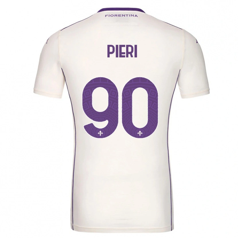 Danxen Kinder Arianna Pieri #90 Weiß Lila Rot Auswärtstrikot Trikot 2025/26 T-Shirt
