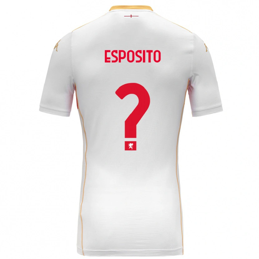 Danxen Kinder Alessandro Esposito #0 Weiß Rot Auswärtstrikot Trikot 2025/26 T-Shirt