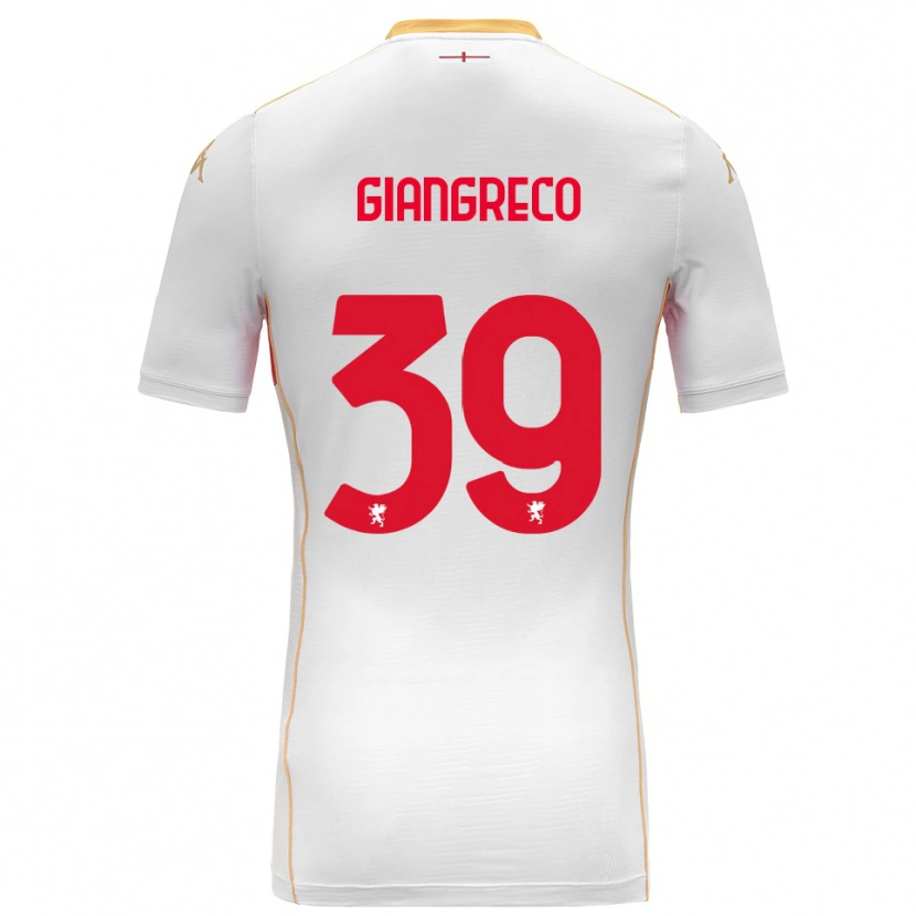 Danxen Kinder Nicolò Giangreco #39 Weiß Rot Auswärtstrikot Trikot 2025/26 T-Shirt