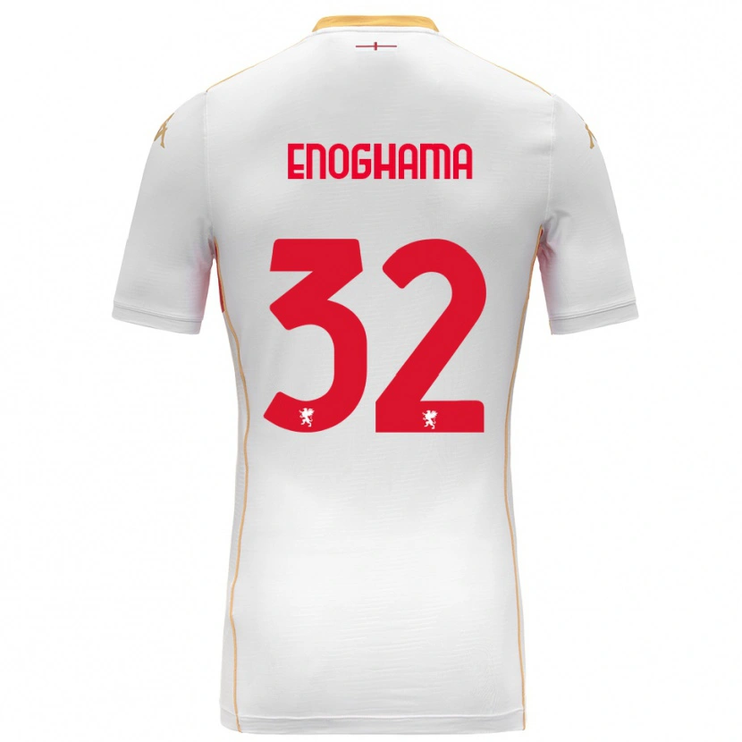 Danxen Kinder Isaac Enoghama #32 Weiß Rot Auswärtstrikot Trikot 2025/26 T-Shirt