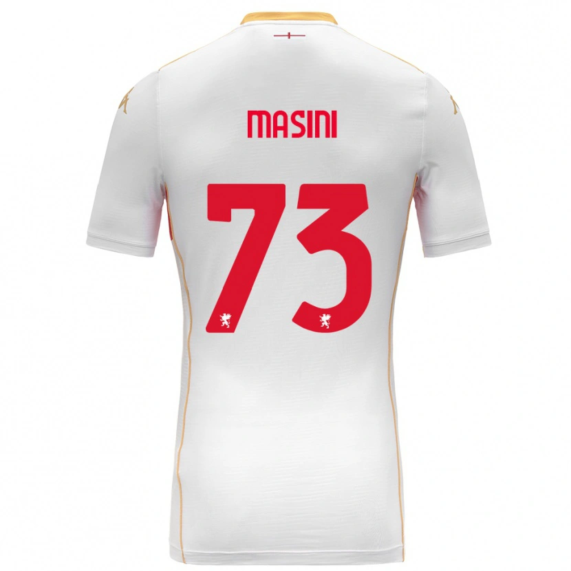 Danxen Kinder Patrizio Masini #73 Weiß Rot Auswärtstrikot Trikot 2025/26 T-Shirt