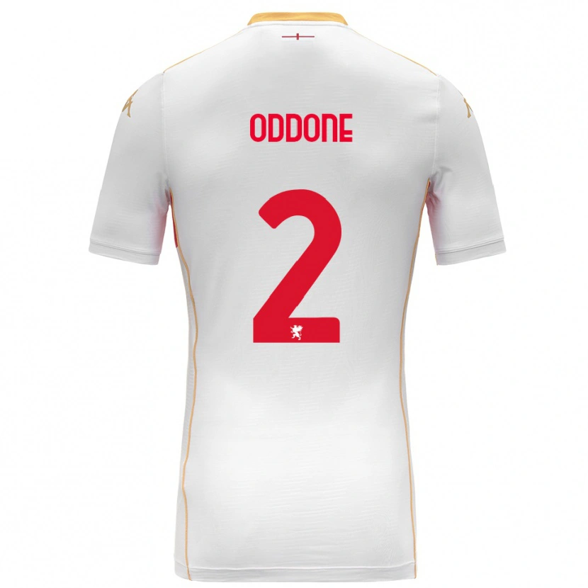 Danxen Kinder Riccardo Oddone #2 Weiß Rot Auswärtstrikot Trikot 2025/26 T-Shirt