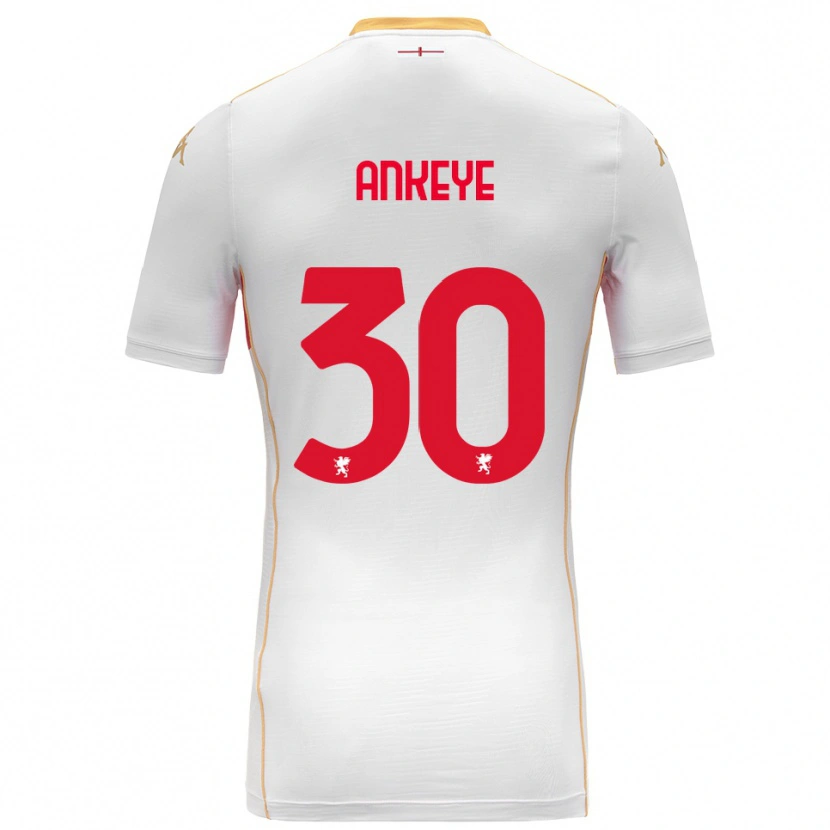 Danxen Kinder David Ankeye #30 Weiß Rot Auswärtstrikot Trikot 2025/26 T-Shirt