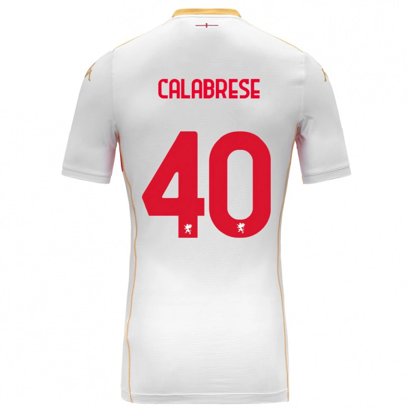Danxen Kinder Filippo Calabrese #40 Weiß Rot Auswärtstrikot Trikot 2025/26 T-Shirt