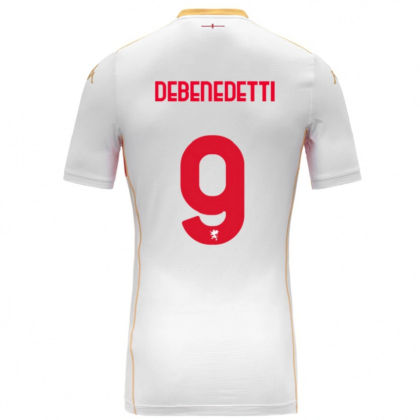 Danxen Kinder Alessandro Debenedetti #9 Weiß Rot Auswärtstrikot Trikot 2025/26 T-Shirt