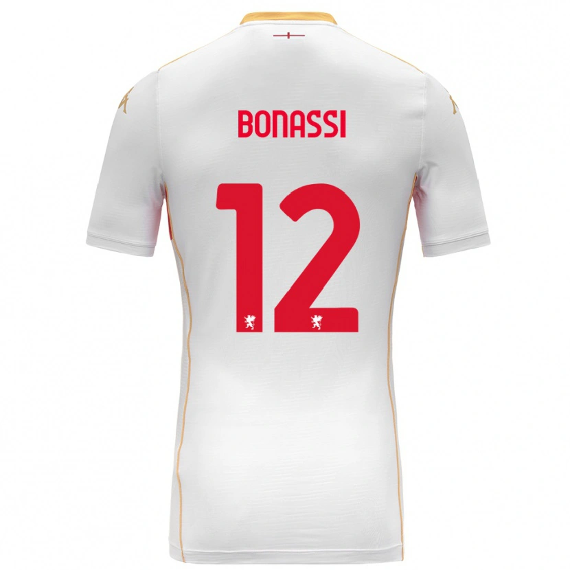 Danxen Kinder Lorenzo Bonassi #12 Weiß Rot Auswärtstrikot Trikot 2025/26 T-Shirt