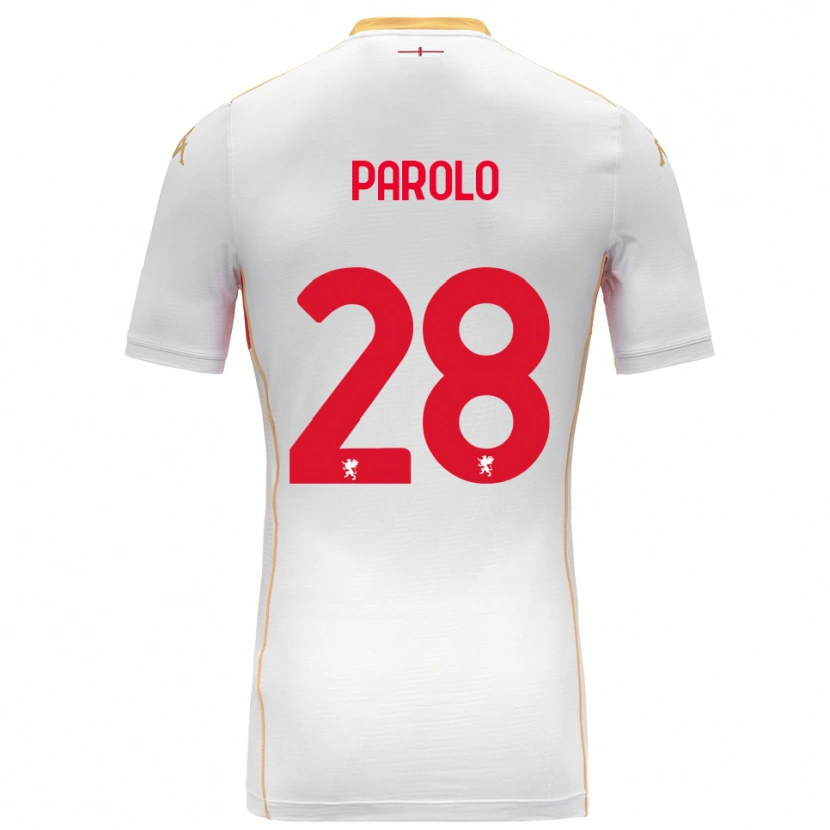 Danxen Kinder Lucrezia Parolo #28 Weiß Rot Auswärtstrikot Trikot 2025/26 T-Shirt