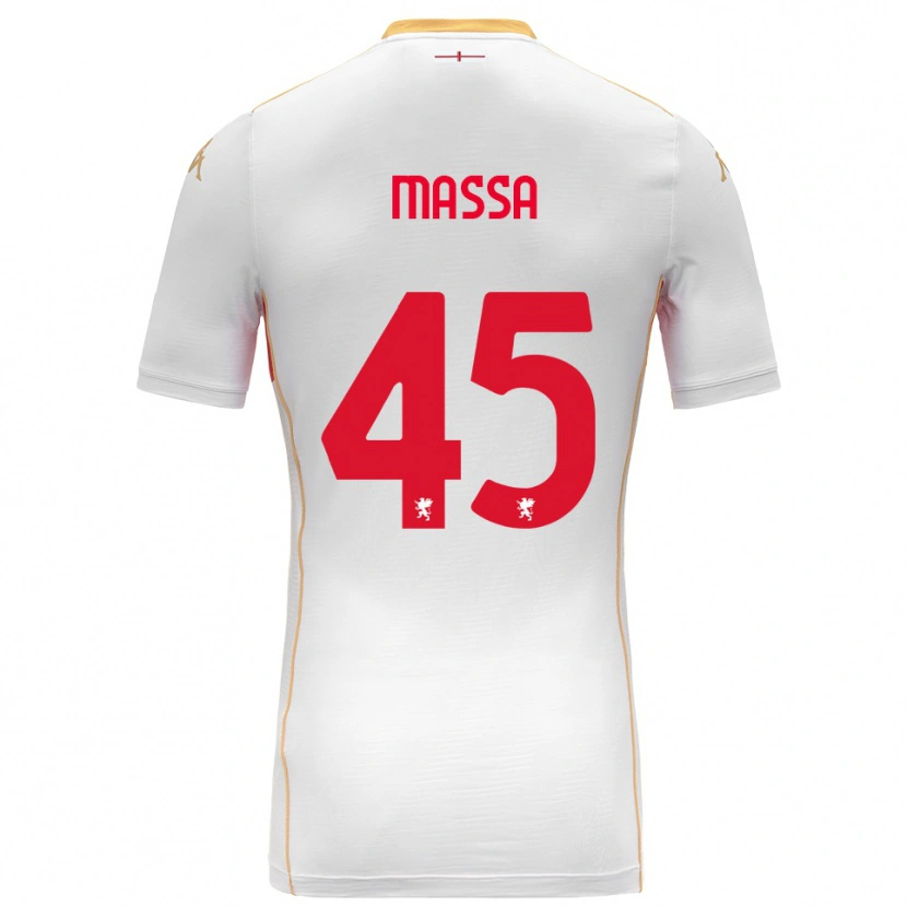Danxen Kinder Alessandra Massa #45 Weiß Rot Auswärtstrikot Trikot 2025/26 T-Shirt