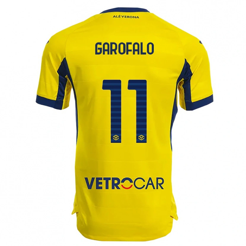 Danxen Kinder Lorenzo Garofalo #11 Gelb Marineblau Auswärtstrikot Trikot 2025/26 T-Shirt
