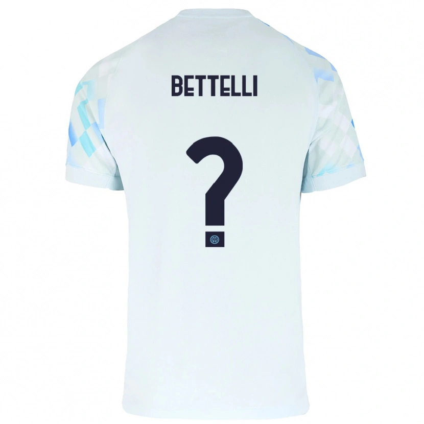 Danxen Kinder Luca Bettelli #0 Weiß Blau Auswärtstrikot Trikot 2025/26 T-Shirt