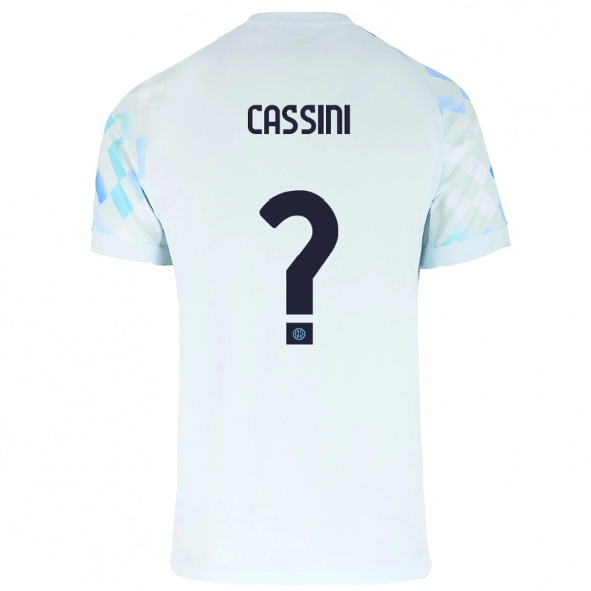 Danxen Kinder Tommaso Cassini #0 Weiß Blau Auswärtstrikot Trikot 2025/26 T-Shirt
