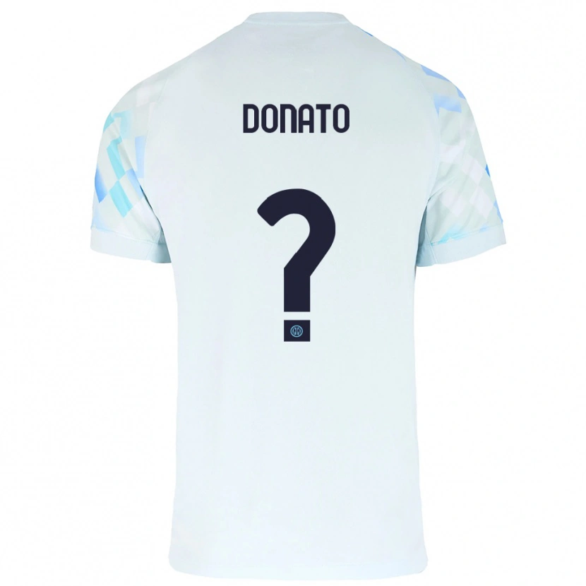 Danxen Kinder Andrea Donato #0 Weiß Blau Auswärtstrikot Trikot 2025/26 T-Shirt