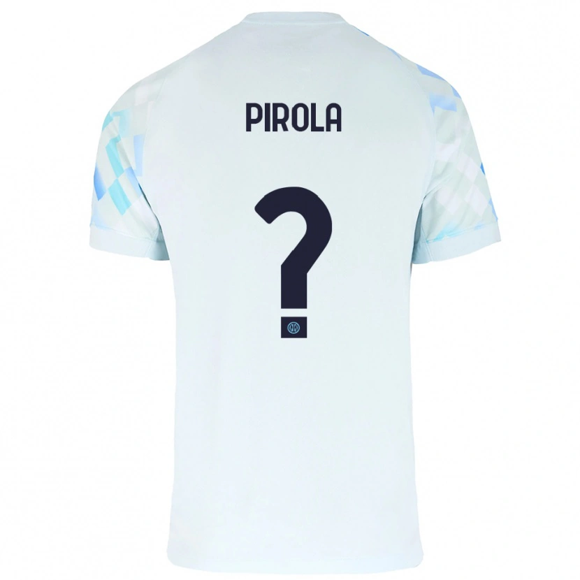 Danxen Kinder Samuele Pirola #0 Weiß Blau Auswärtstrikot Trikot 2025/26 T-Shirt