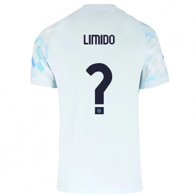Danxen Kinder Federico Limido #0 Weiß Blau Auswärtstrikot Trikot 2025/26 T-Shirt