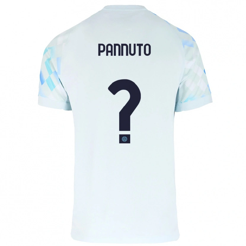 Danxen Kinder Mattia Pannuto #0 Weiß Blau Auswärtstrikot Trikot 2025/26 T-Shirt
