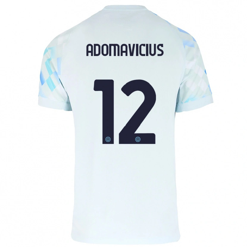 Danxen Kinder Henrikas Adomavicius #12 Weiß Blau Auswärtstrikot Trikot 2025/26 T-Shirt