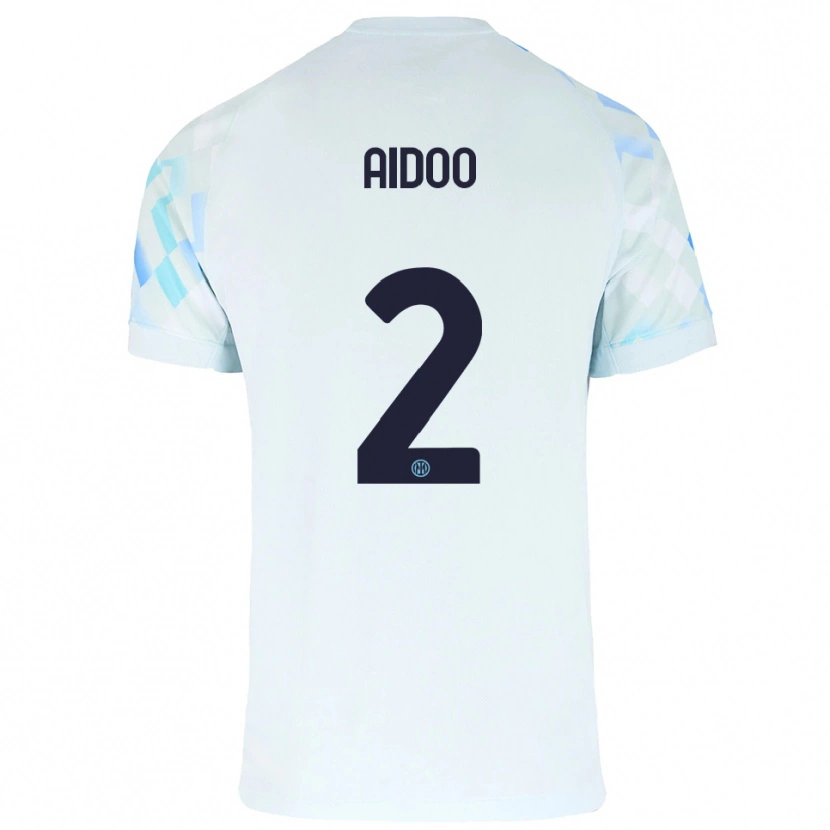Danxen Kinder Mike Aidoo #2 Weiß Blau Auswärtstrikot Trikot 2025/26 T-Shirt