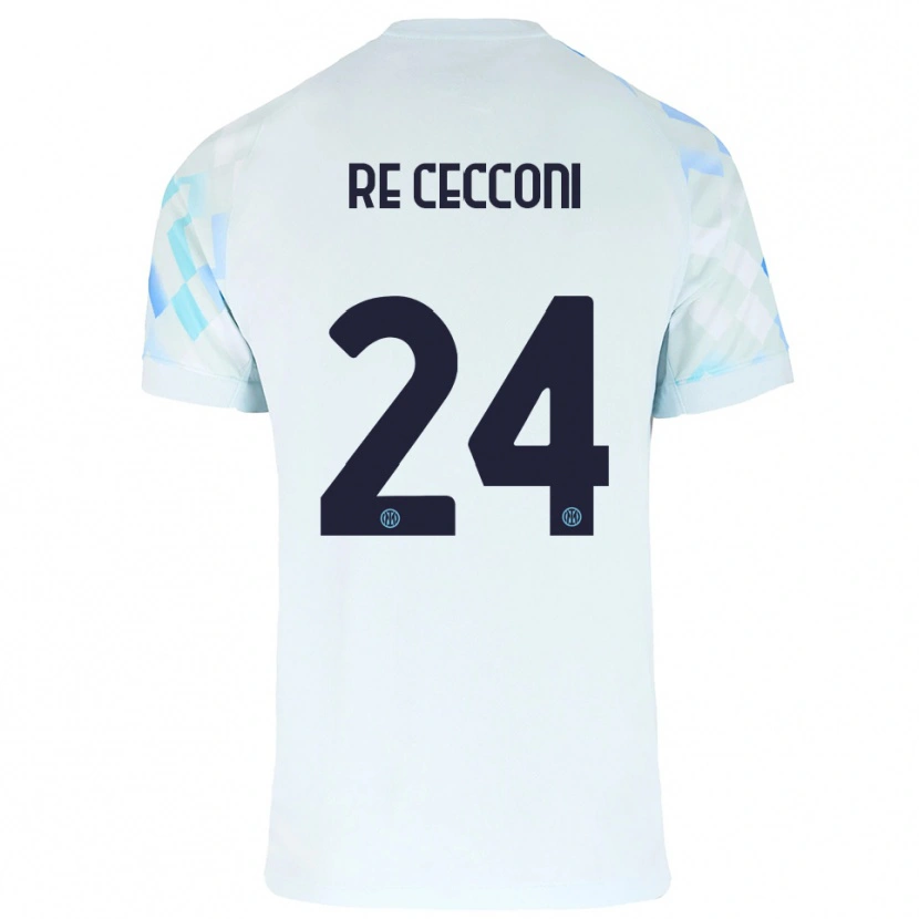 Danxen Kinder Gabriele Re Cecconi #24 Weiß Blau Auswärtstrikot Trikot 2025/26 T-Shirt