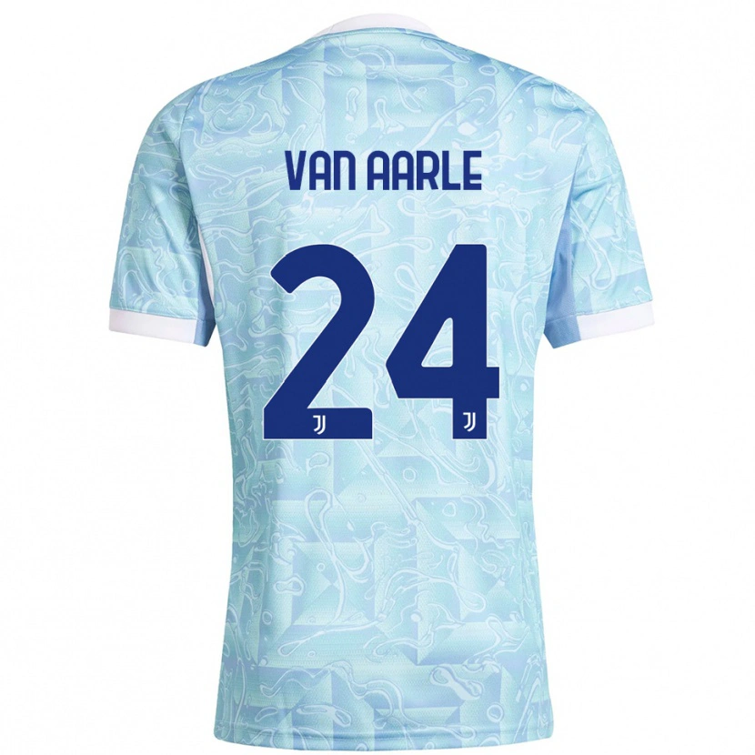 Danxen Kinder Shane Van Aarle #24 Himmelblau Gelb Auswärtstrikot Trikot 2025/26 T-Shirt