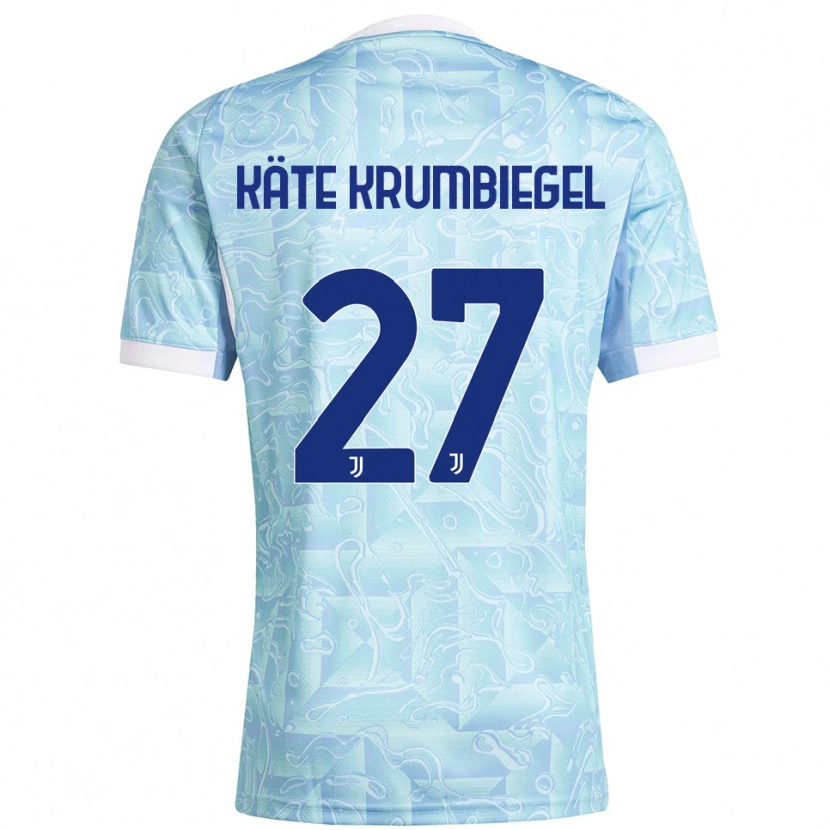 Danxen Kinder Paulina Käte Krumbiegel #27 Himmelblau Gelb Auswärtstrikot Trikot 2025/26 T-Shirt