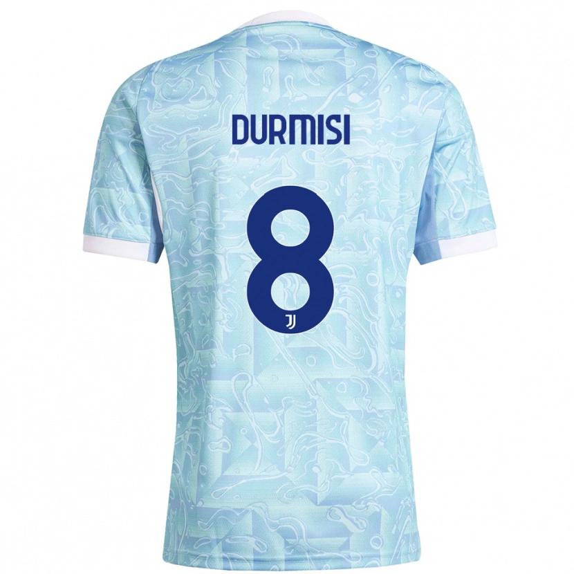 Danxen Kinder Arman Durmiši #8 Himmelblau Gelb Auswärtstrikot Trikot 2025/26 T-Shirt
