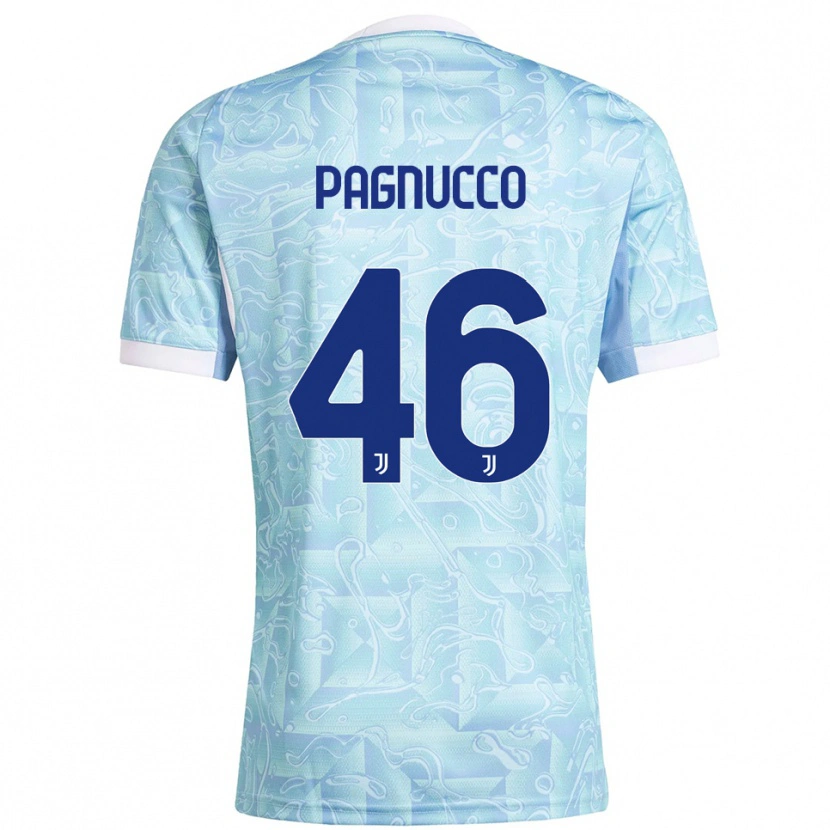Danxen Kinder Filippo Pagnucco #46 Himmelblau Gelb Auswärtstrikot Trikot 2025/26 T-Shirt