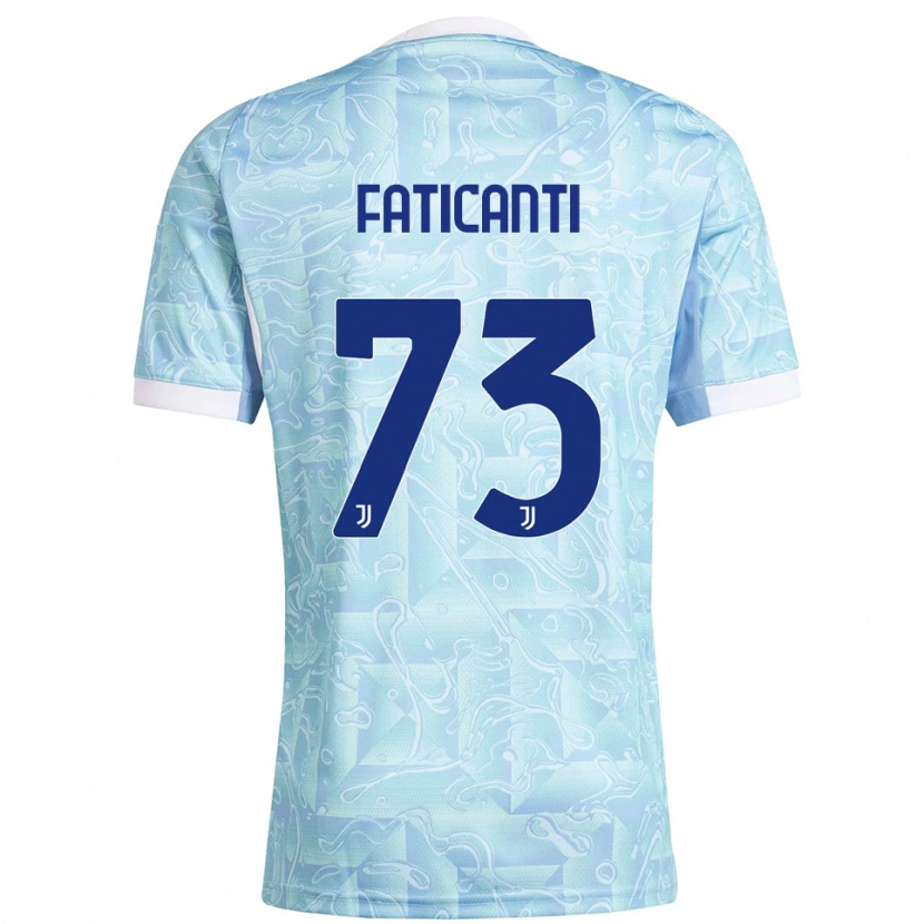 Danxen Kinder Giacomo Faticanti #73 Himmelblau Gelb Auswärtstrikot Trikot 2025/26 T-Shirt