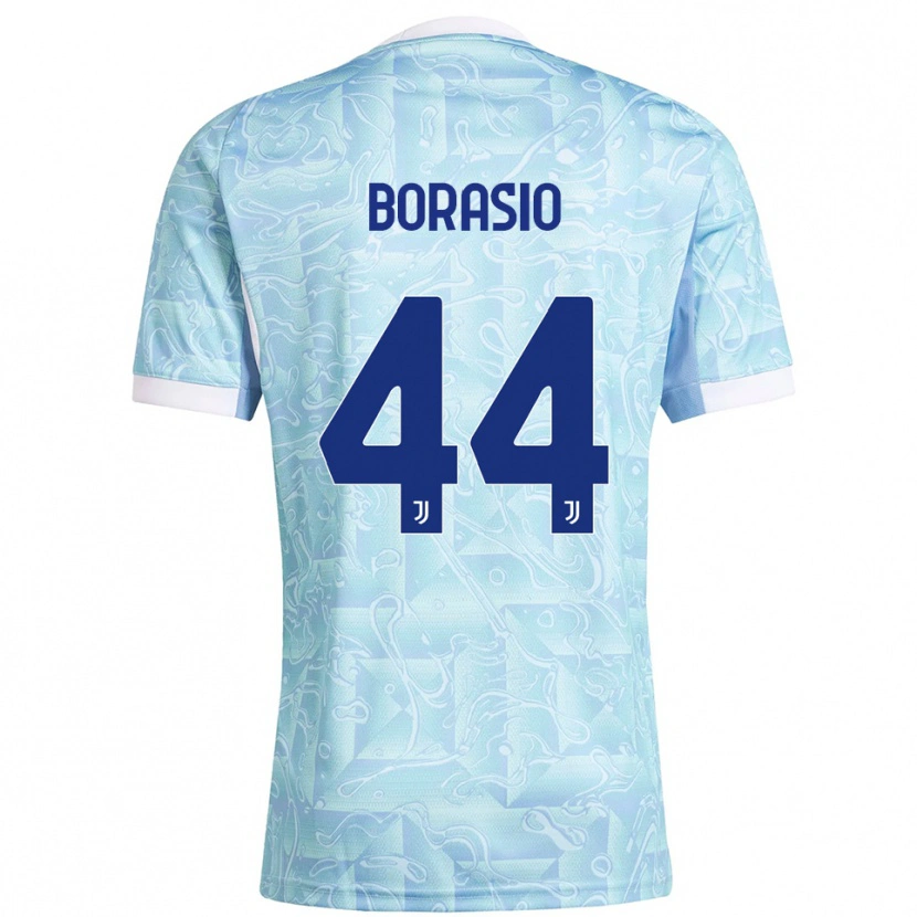 Danxen Kinder Benit Borasio #44 Himmelblau Gelb Auswärtstrikot Trikot 2025/26 T-Shirt