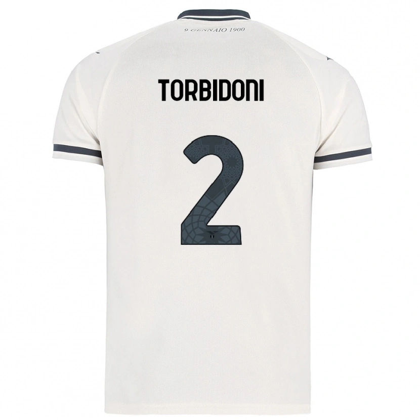 Danxen Kinder Marco Torbidoni #2 Weiß Marineblau Auswärtstrikot Trikot 2025/26 T-Shirt