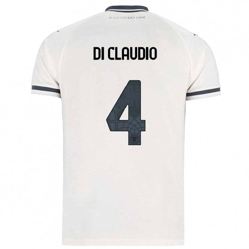 Danxen Kinder Federico Di Claudio #4 Weiß Marineblau Auswärtstrikot Trikot 2025/26 T-Shirt