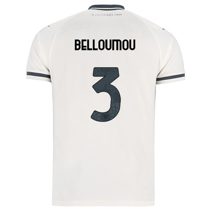 Danxen Kinder Inès Belloumou #3 Weiß Marineblau Auswärtstrikot Trikot 2025/26 T-Shirt