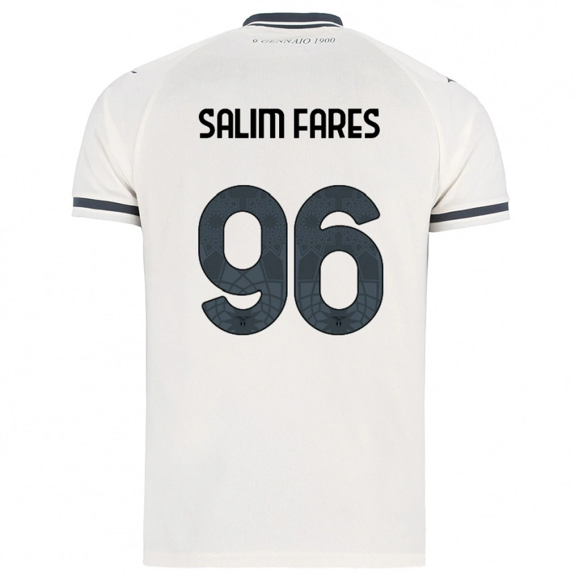 Danxen Kinder Mohamed Salim Fares #96 Weiß Marineblau Auswärtstrikot Trikot 2025/26 T-Shirt