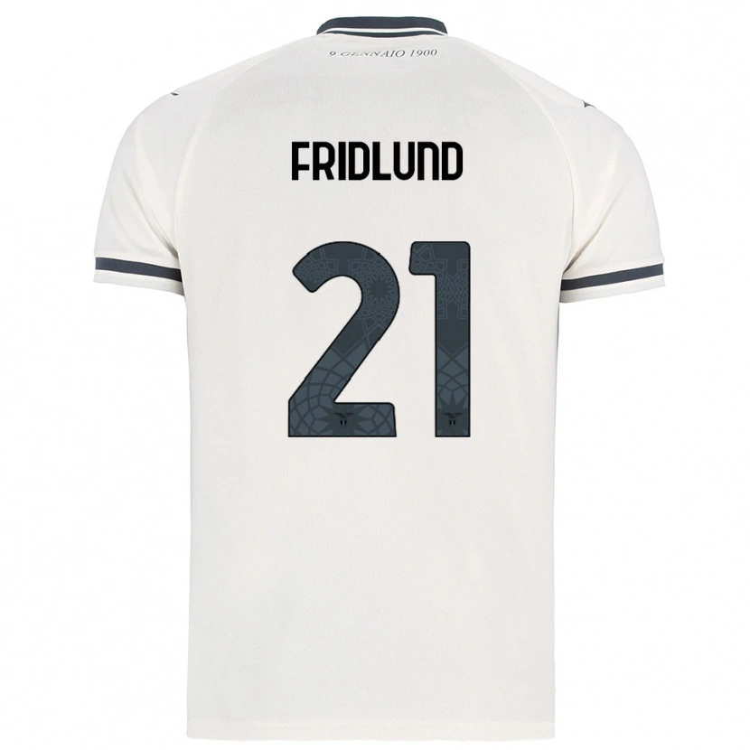 Danxen Kinder Johanne Fridlund #21 Weiß Marineblau Auswärtstrikot Trikot 2025/26 T-Shirt