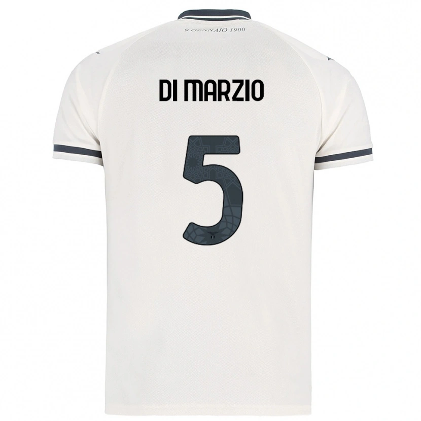 Danxen Kinder Flavio Di Marzio #5 Weiß Marineblau Auswärtstrikot Trikot 2025/26 T-Shirt