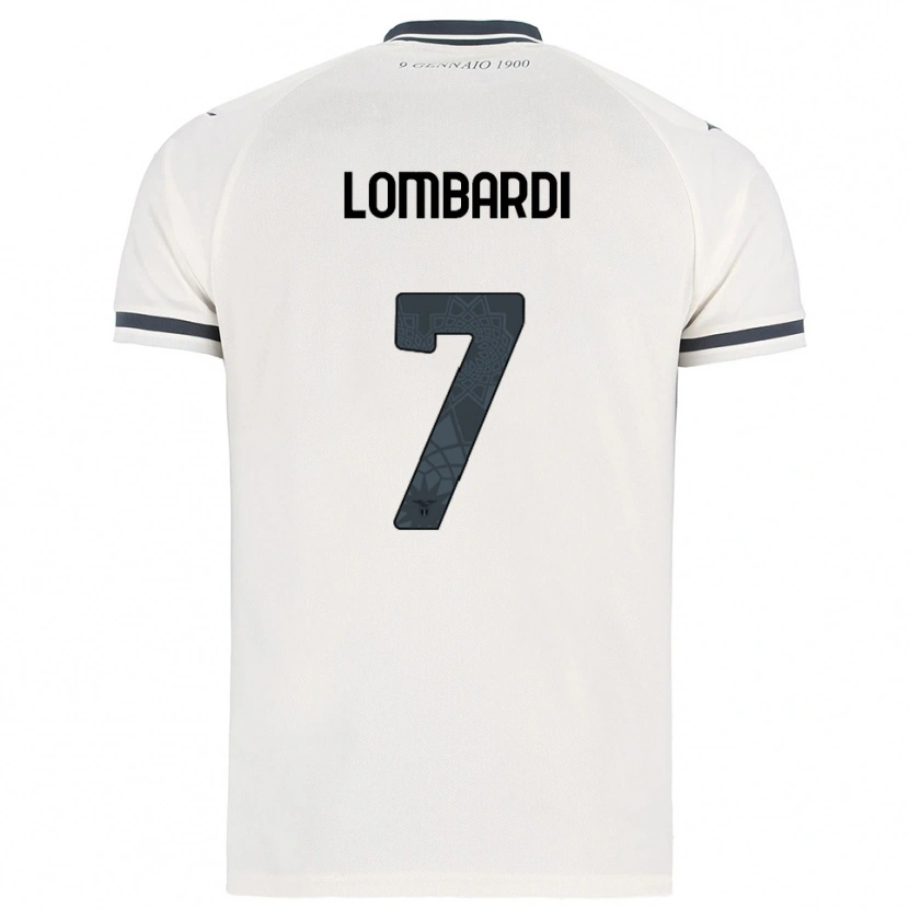 Danxen Kinder Pierlorenzo Lombardi #7 Weiß Marineblau Auswärtstrikot Trikot 2025/26 T-Shirt